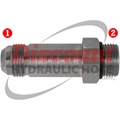 SS-6400L | SAE 37� (JIC) x Straight Thread O-Ring, Long