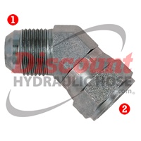 SS-6502 | SAE 37� Flare (JIC) Female Swivel 45� Elbow