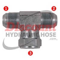 JIC 37� Swivel Branch Tee (Stainless)