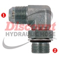 SS-6801 | SAE 37� (JIC) x Straight Thread O-Ring, 90� Elbow
