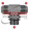 SS-6803 | SAE 37� (JIC) x Straight Thread O-Ring Branch Tee
