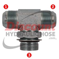 SS-6803 | SAE 37� (JIC) x Straight Thread O-Ring Branch Tee