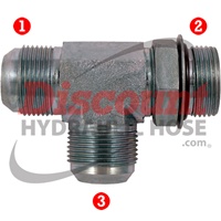 SS-6804 | SAE 37� (JIC) x Straight Thread O-Ring Run Tee