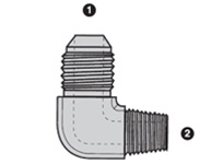 SS-9063 | SAE 37� Flare (JIC) x BSPT 90� Elbow
